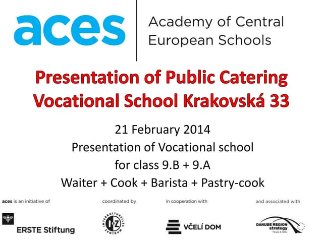 Presentation of public catering voc...
