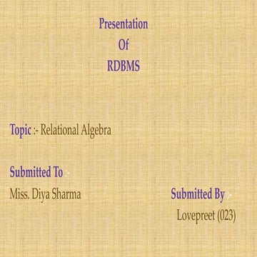 Presentation of rdbms2