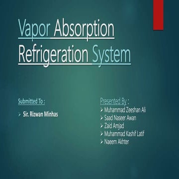 Vapour Absorption System