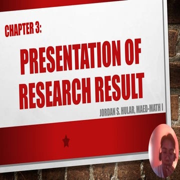 A LESSON PRESENTATION OF RESEARCH RESULT