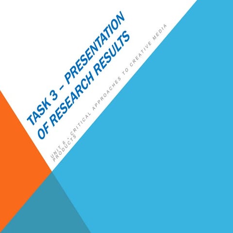 Presentation of results