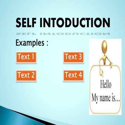 Presentation of self introduction | PPT
