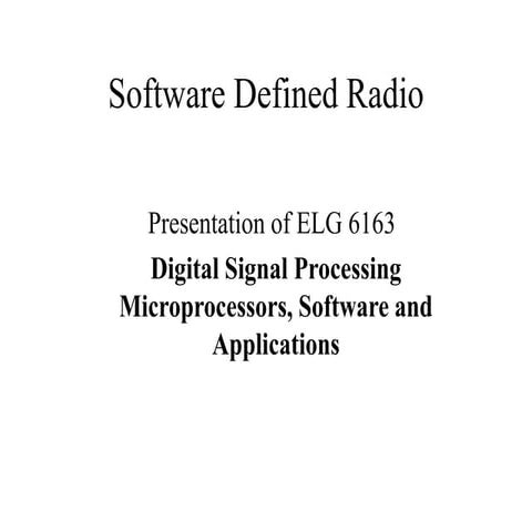 Presentation of Software Defined Radio.ppt