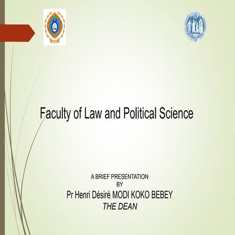 Presentation of the faculty of law and political science | PPTX
