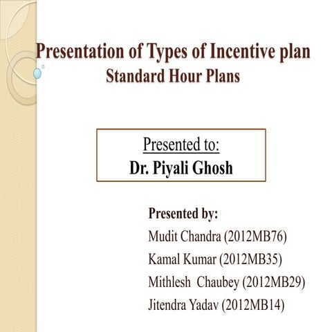 Presentation of types_of_incentive_plan