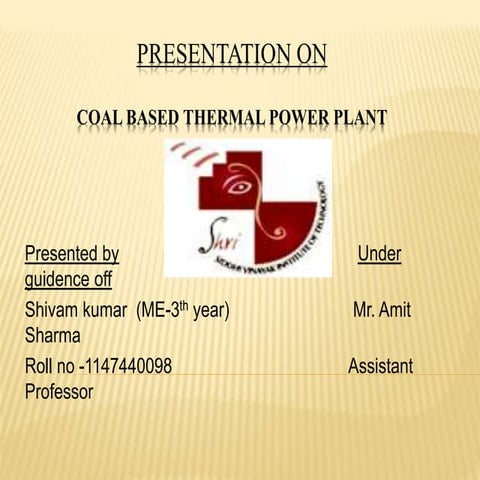 coal based thermal power plant | PPTX