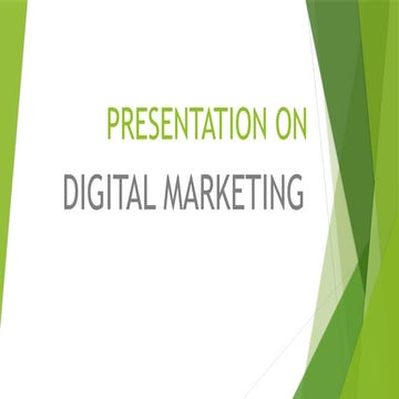 PRESENTATION ON DIGITAL MARKETING POWERPOINT | PPTX