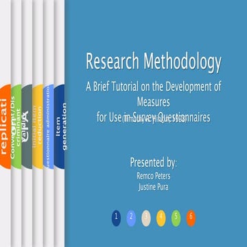 Presentation on a brief tutorial on the development of measures for use in su...