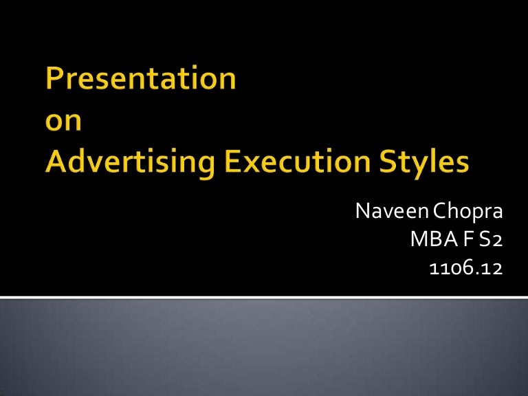Advertising Appeals and Execution Styles Ppt - AnabellezebKoch