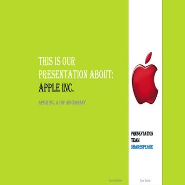 Presentation on apple company