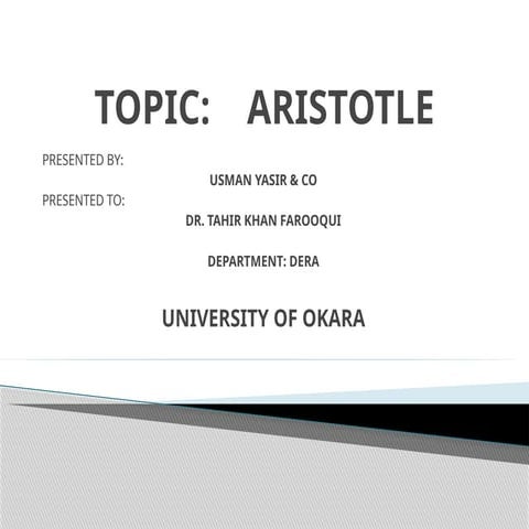 Presentation on Aristotle his life & philosophy.pptx