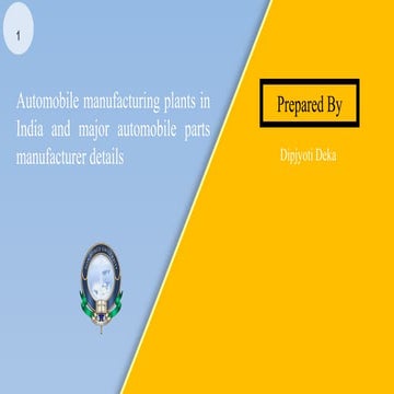 Presentation on automobile industries in india