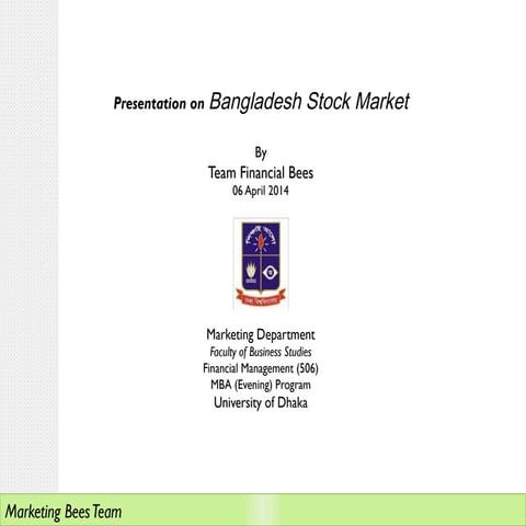 Presentation on bangladesh stock market 
