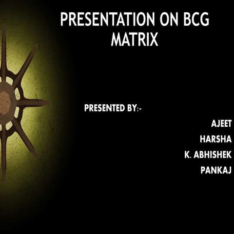 Presentation on bcg
