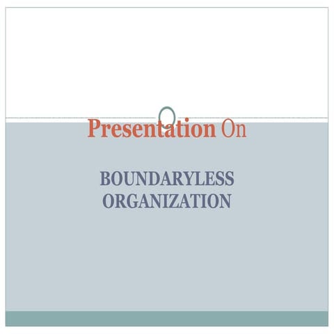 Presentation on boundaryless organization............
