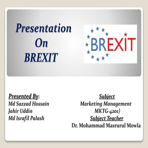Presentation on Brexit
