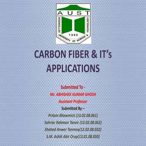 Carbon fiber and it's applications
