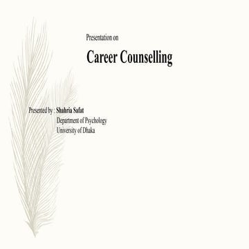 Presentation on career