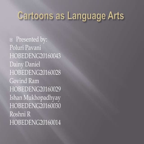 English Grade 10 Visual Text: Cartoon Presentation | PPTX