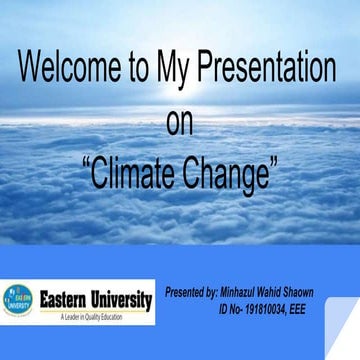 Presentation on climate change