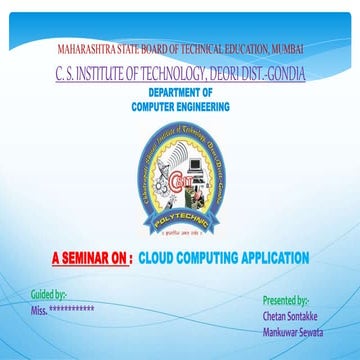 Presentation on cloud computing
