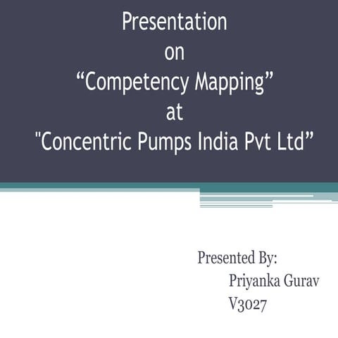 Presentation on competency mapping