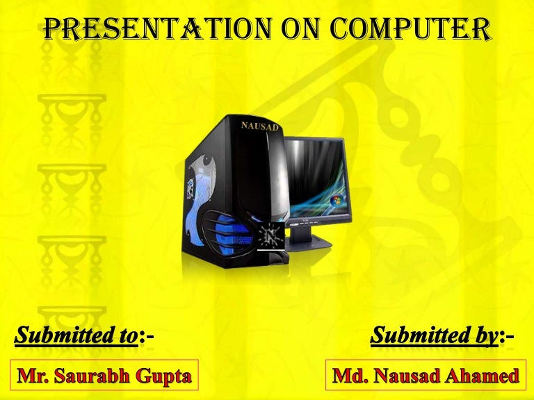 Presentation on computer