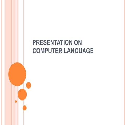 Presentation on computer language | PPT