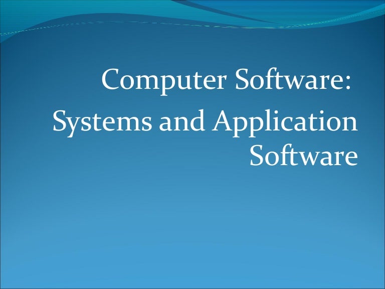 Presentation on computer software
