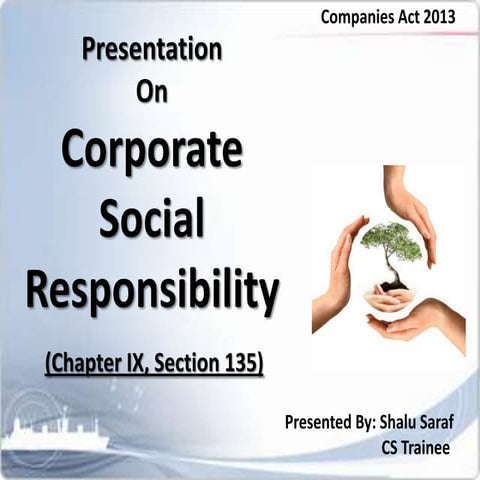 Presentation on CSR With new Approved Rules