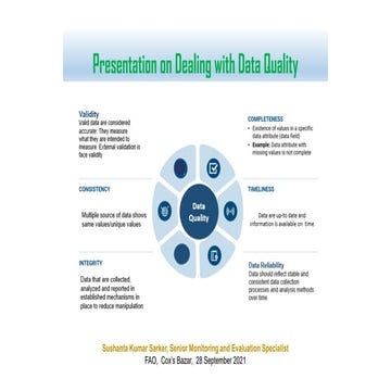 Presentation  on dealing with data quality sushanta, MEAL part-2 training 28 ...