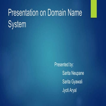 Domain name system | PPT