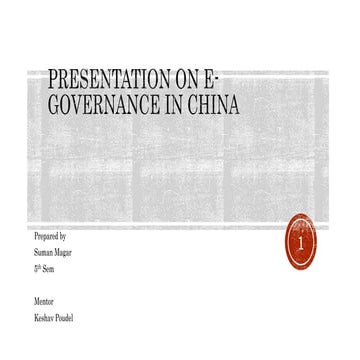 Presentation on e governance in china