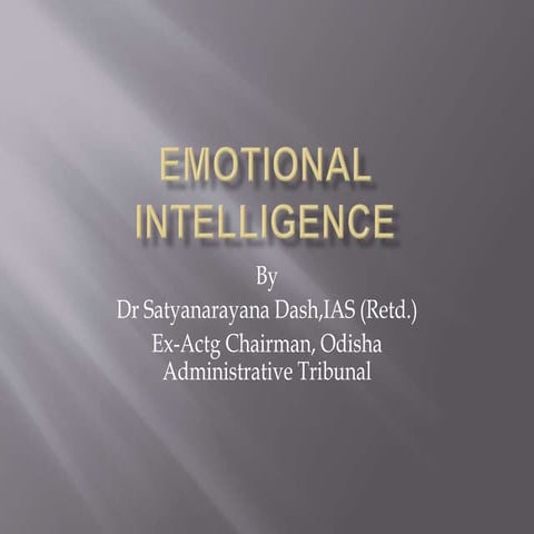 Presentation on emotional intelligence