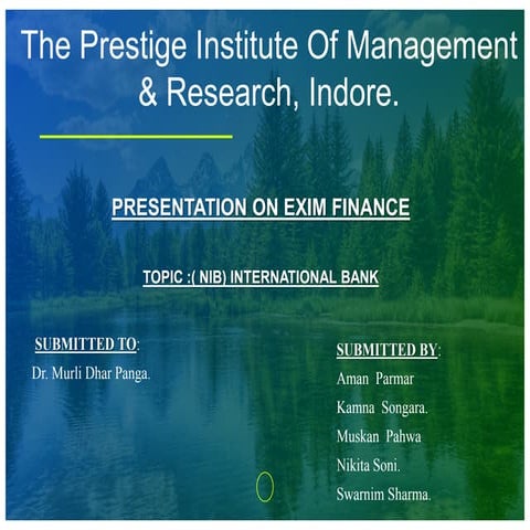 Presentation on exim finance