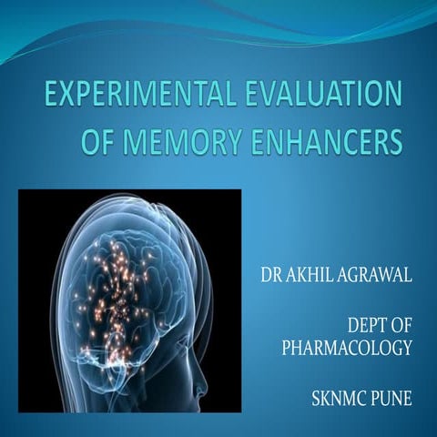Presentation on experimental evaluation of memory enhancers