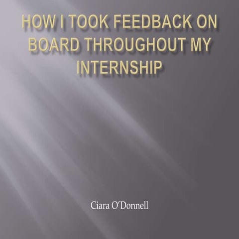 Presentation on feedback