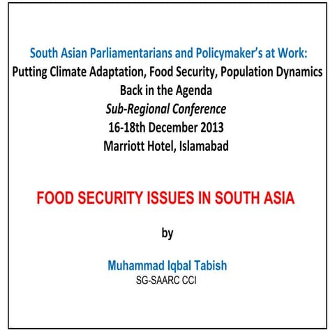 Presentation on food security