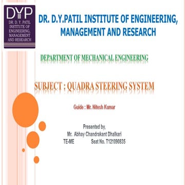 Presentation on four wheel steering system