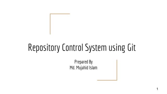 Presentation on Repository Control System