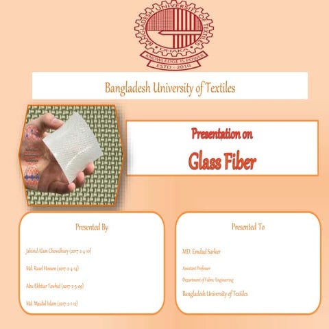 Presentation on glass fiber
