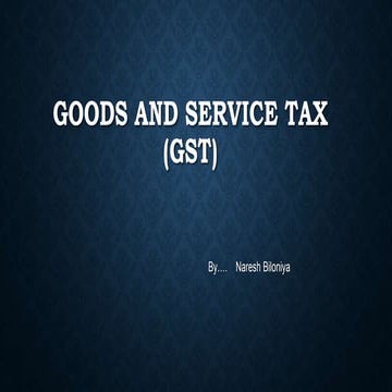 Presentation On GST