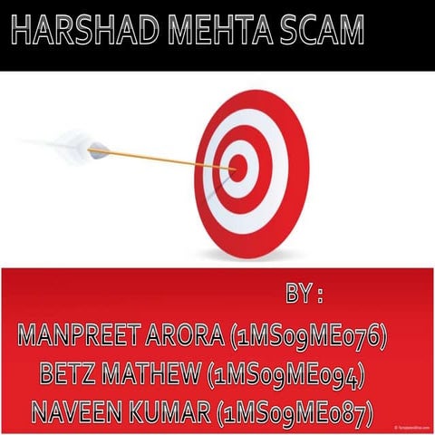 Presentation on harshad mehta scam