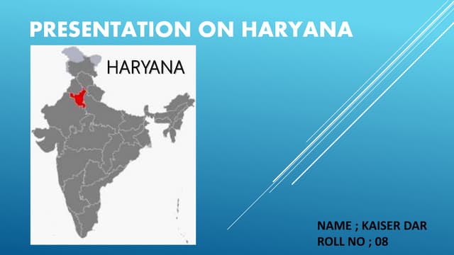 Presentation on Haryana