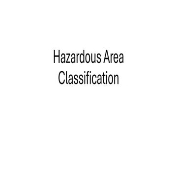 Understanding the Hazardous Area Classification