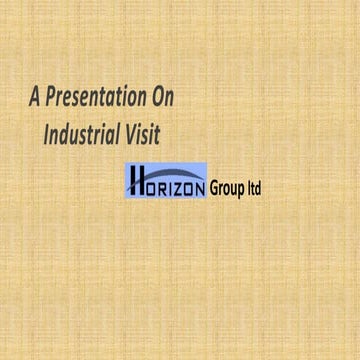 Presentation on Horizon group limited