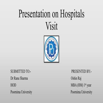 Presentation on hospitals visit