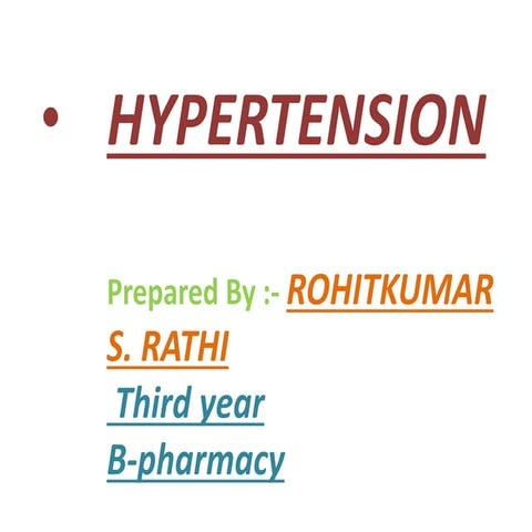 Presentation on hypertension