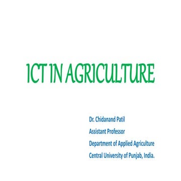 ICT in Agriculture