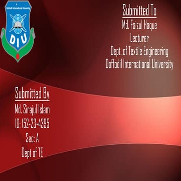 Presentation On Identification Of Warp And Weft Of A Fabric